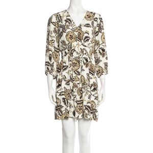 ba&sh Volver Floral Paisley Dress Ecru Size Small